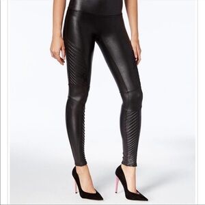 Spanx Black Moto Faux Leather Leggings